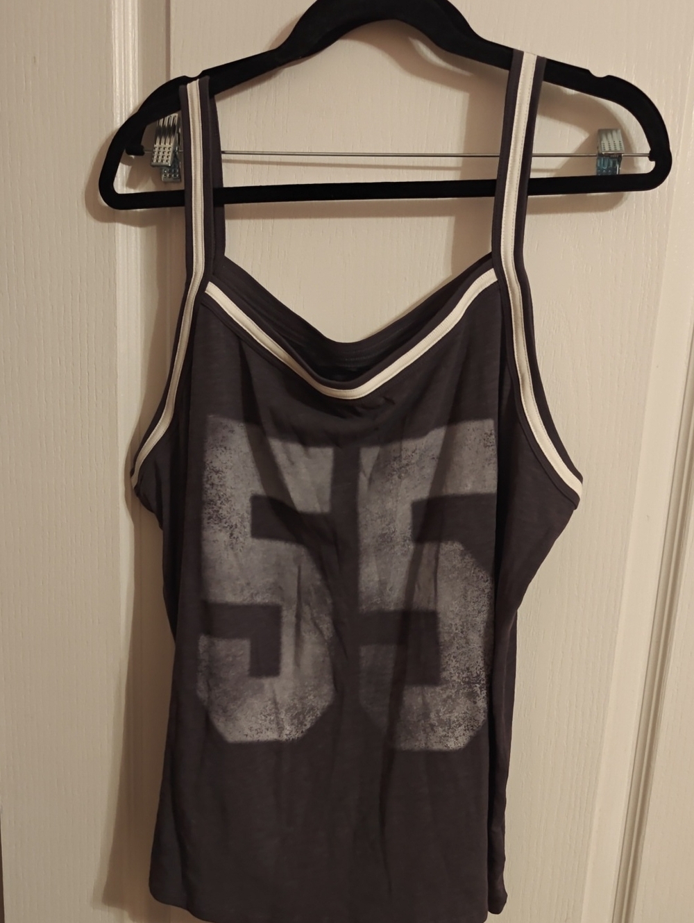 torrid Charcoal Gray Graphic Chemise with White Trim